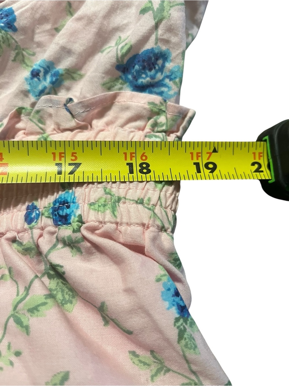LoveShackFancy NWT 2XL Pink Blue Floral Prairie Cottagecore Dress Lace Trim - Picture 13 of 13